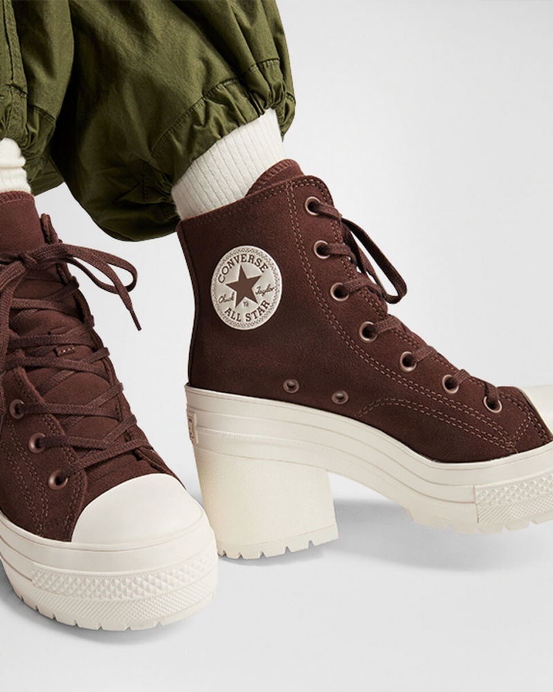 Converse Chuck 70 De Luxe Heel Suede Bruin | 184623OYL