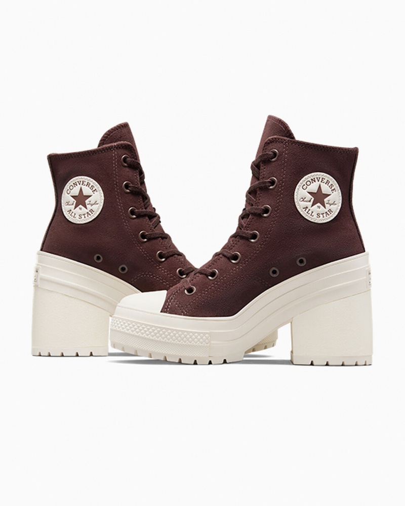 Converse Chuck 70 De Luxe Heel Suede Bruin | 184623OYL