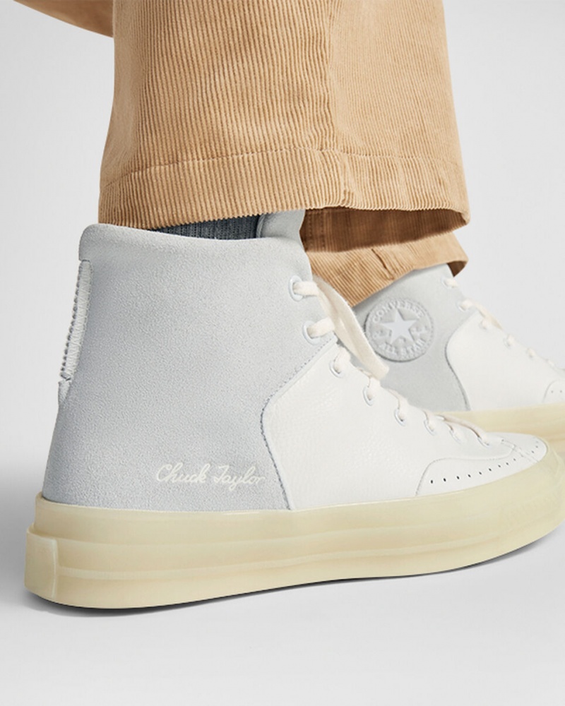 Converse Chuck 70 Marquis Leren Wit Grijs | 416983OYK