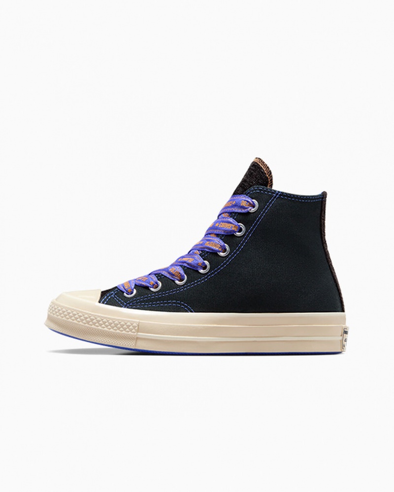 Converse Chuck 70 Ribbon Laces Zwart Blauw | 083654KHR