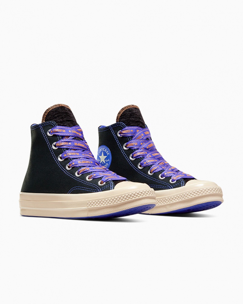 Converse Chuck 70 Ribbon Laces Zwart Blauw | 083654KHR