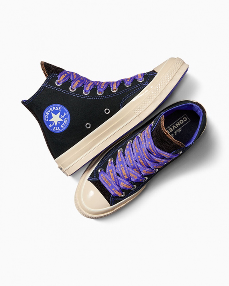 Converse Chuck 70 Ribbon Laces Zwart Blauw | 083654KHR