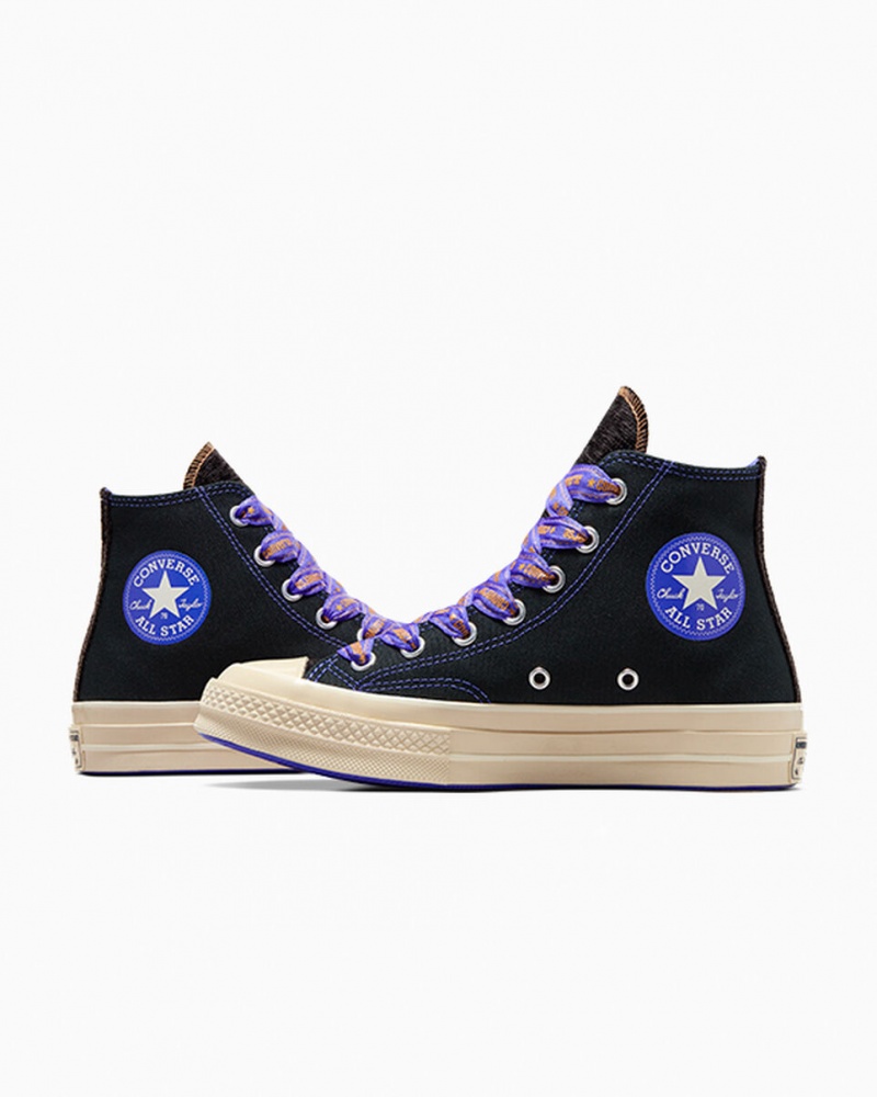 Converse Chuck 70 Ribbon Laces Zwart Blauw | 083654KHR