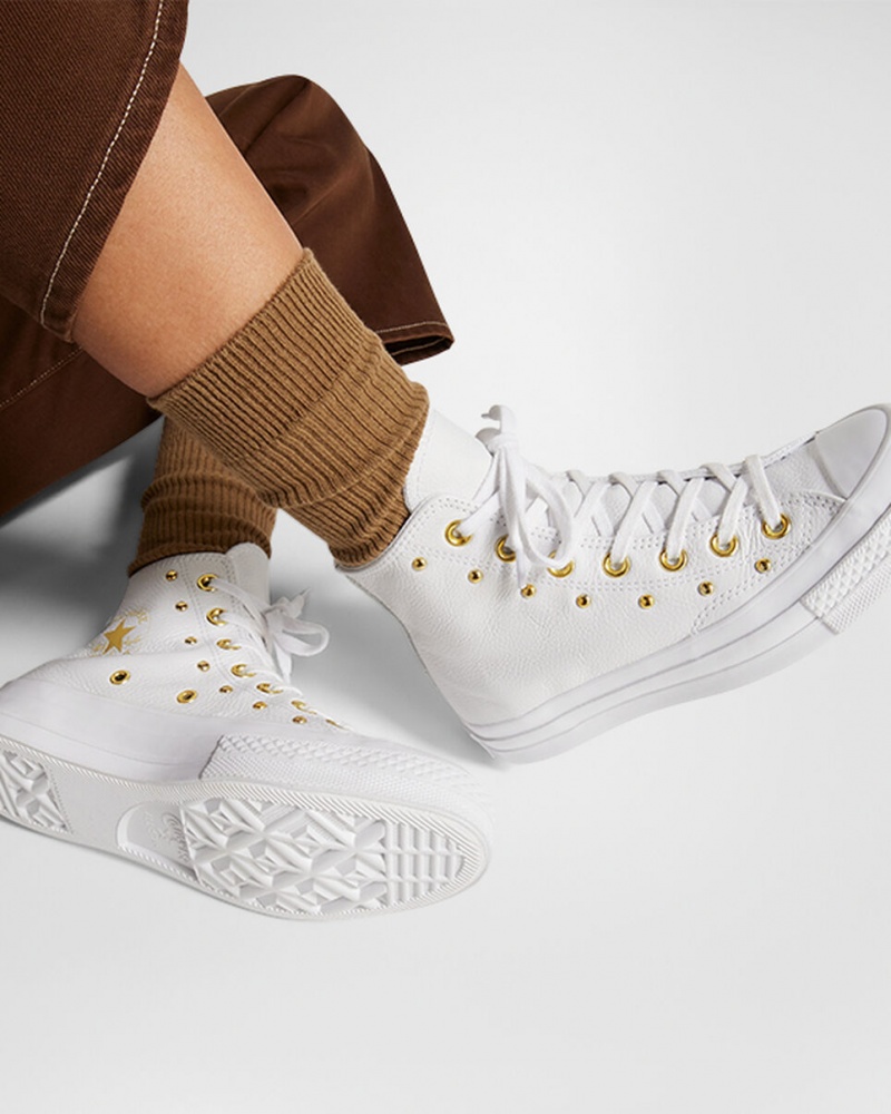 Converse Chuck 70 Star Studded Wit Wit Goud | 145369INY