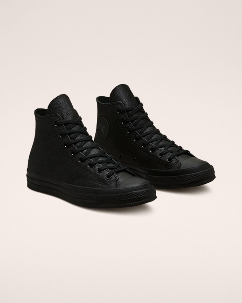 Converse Chuck 70 Tonal Leren Zwart Zwart Zwart | 801629GLH