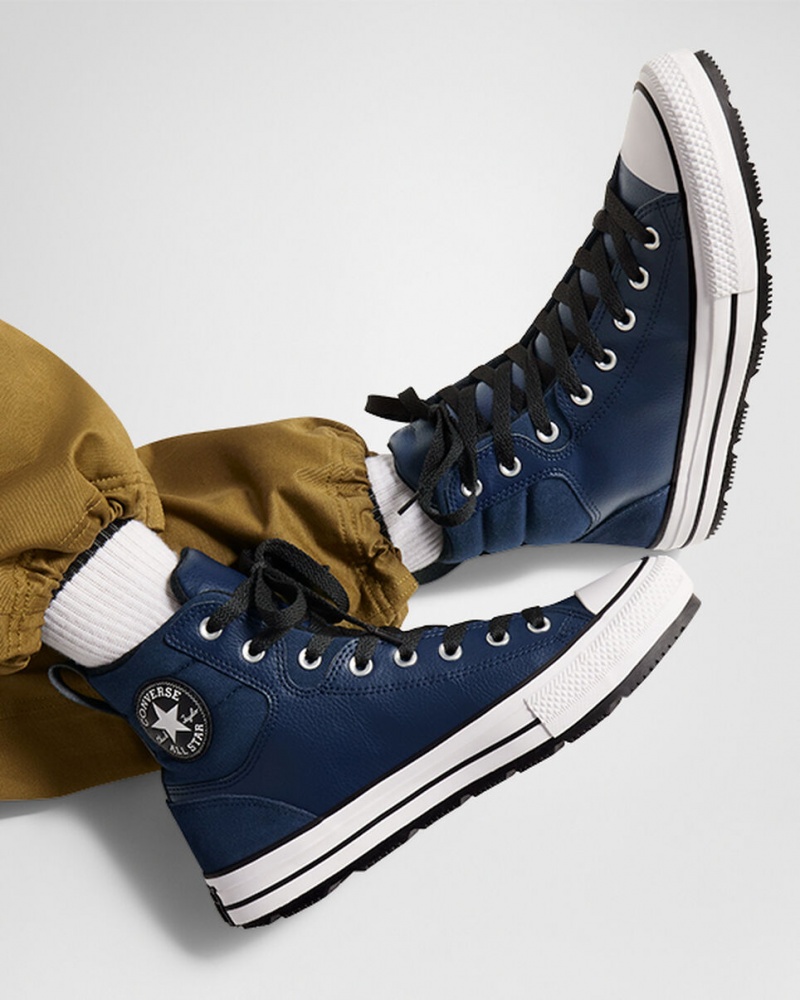 Converse Chuck Taylor All Star Berkshire Boot Obsidian Zwart Wit | 872190CUV