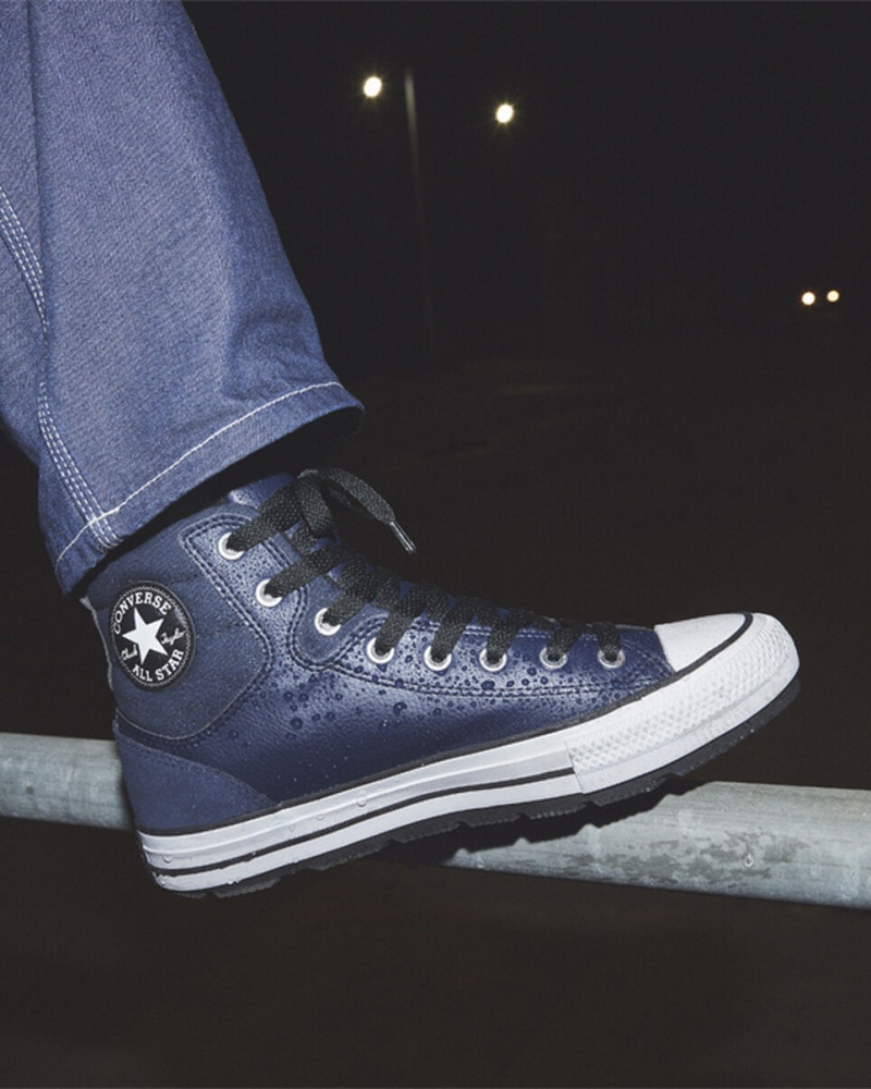 Converse Chuck Taylor All Star Berkshire Boot Obsidian Zwart Wit | 872190CUV