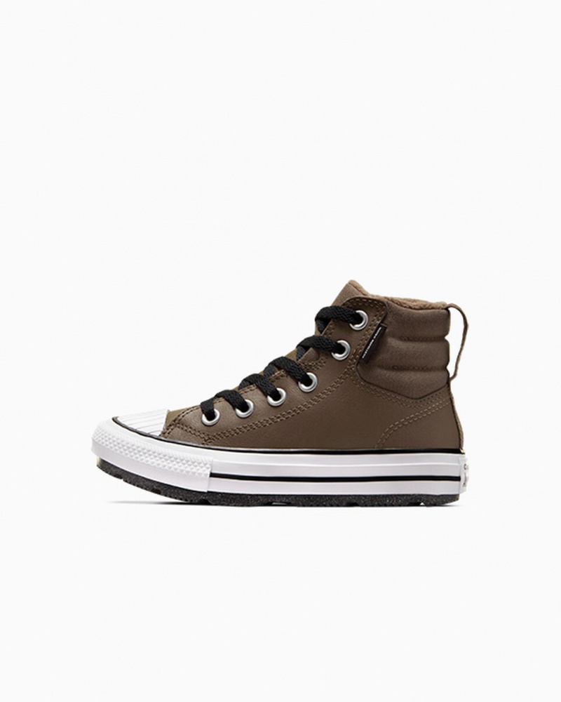 Converse Chuck Taylor All Star Berkshire Boot Leren Zwart Wit | 842150WCY