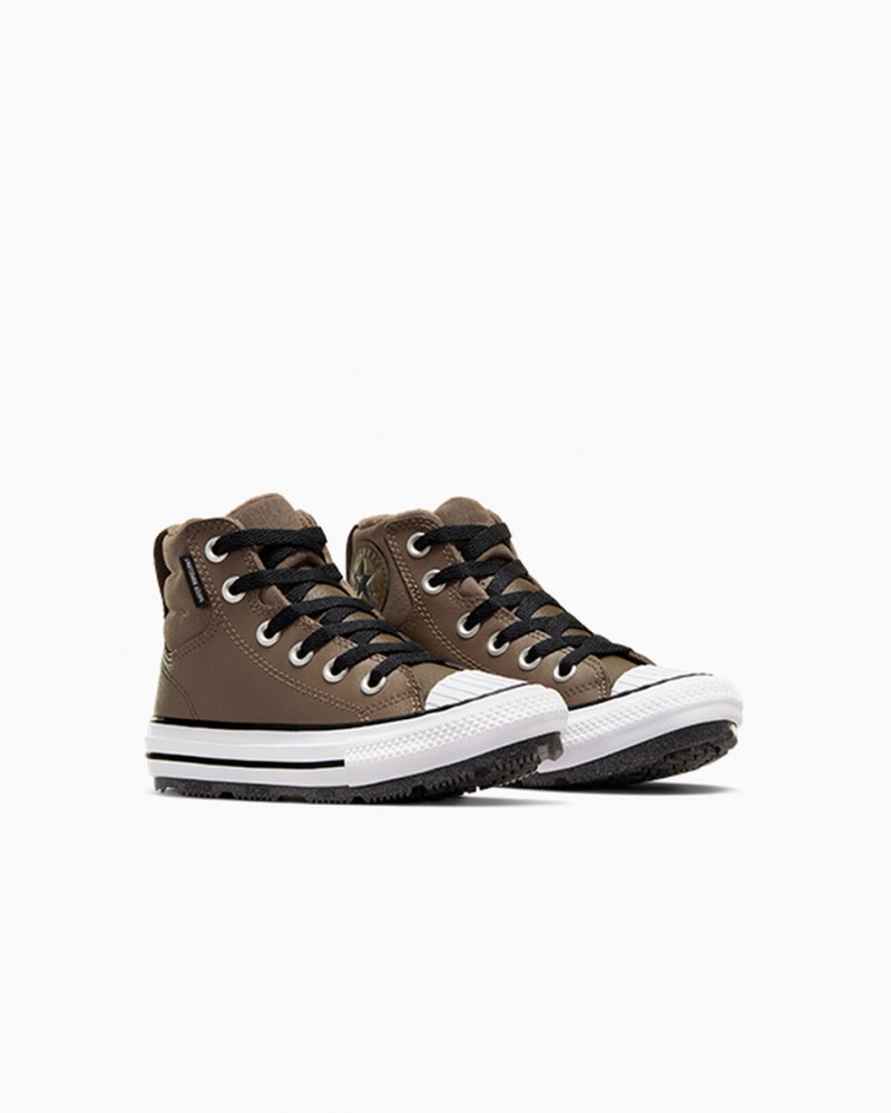 Converse Chuck Taylor All Star Berkshire Boot Leren Zwart Wit | 842150WCY