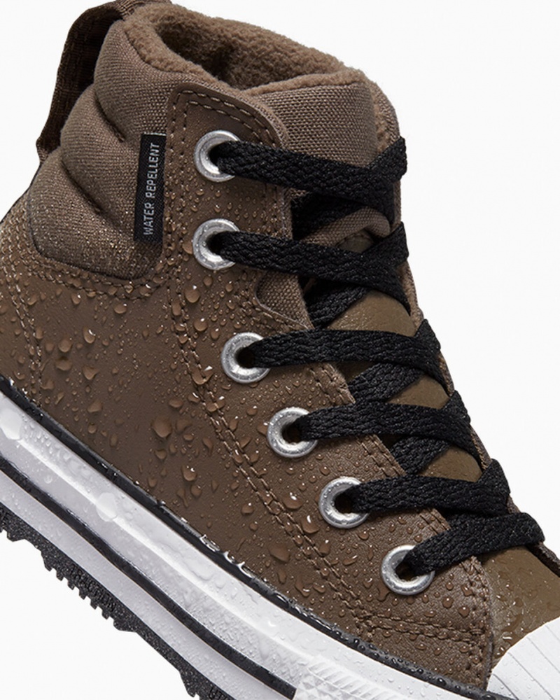 Converse Chuck Taylor All Star Berkshire Boot Leren Zwart Wit | 842150WCY