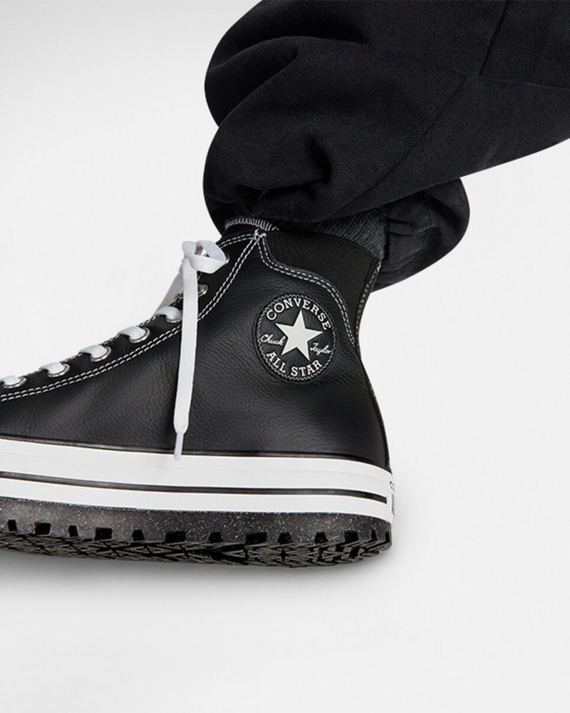 Converse Chuck Taylor All Star City Trek Waterdichte Boot Zwart Wit Zilver | 915620YUE