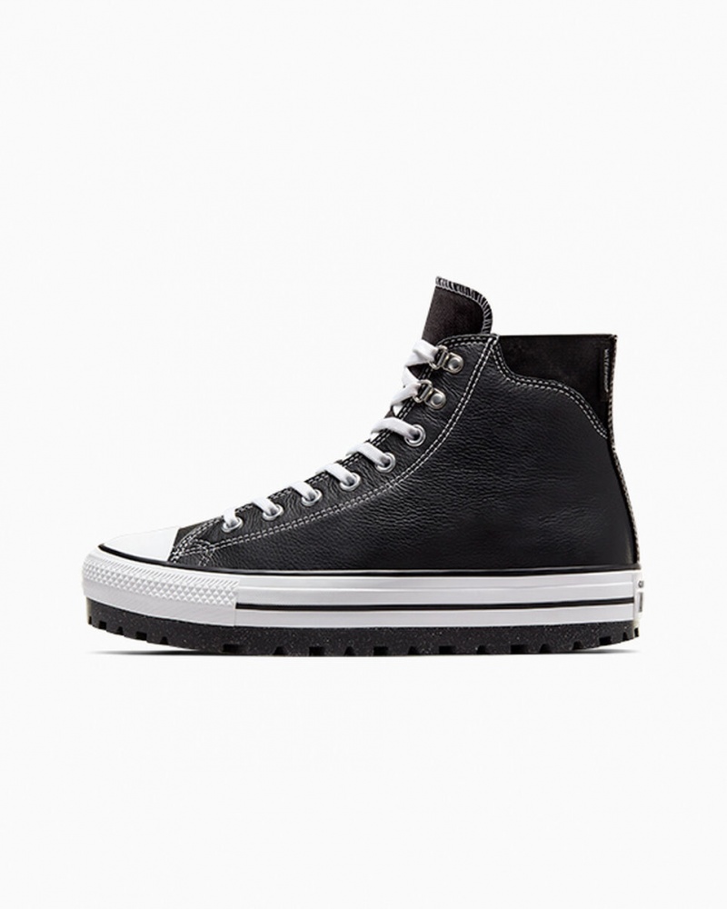 Converse Chuck Taylor All Star City Trek Waterdichte Boot Zwart Wit Zilver | 915620YUE