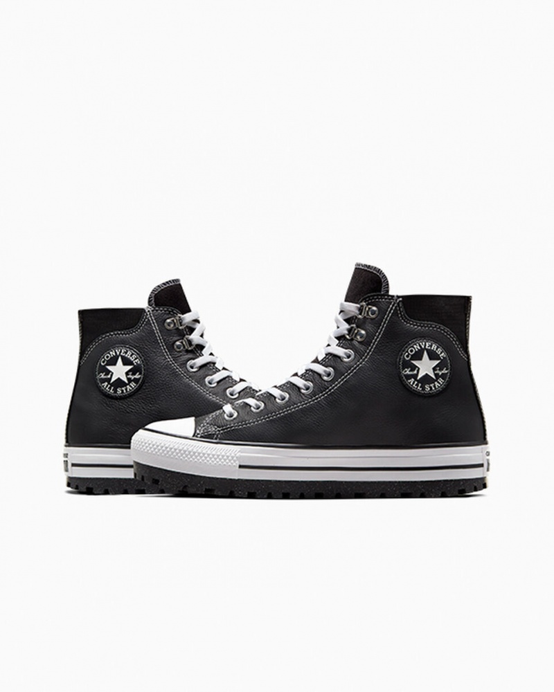 Converse Chuck Taylor All Star City Trek Waterdichte Boot Zwart Wit Zilver | 915620YUE