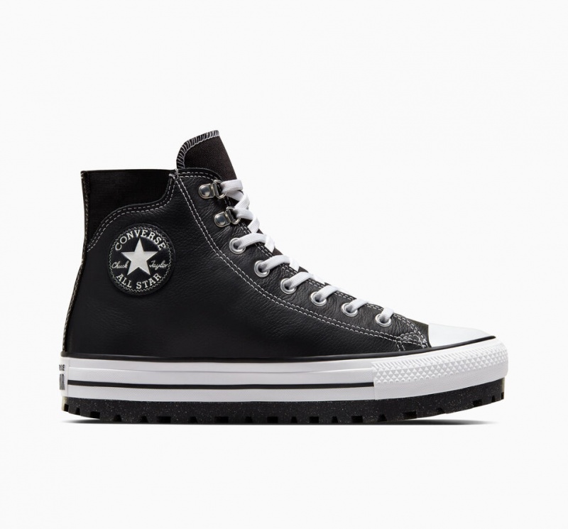 Converse Chuck Taylor All Star City Trek Waterdichte Boot Zwart Wit Zilver | 915620YUE