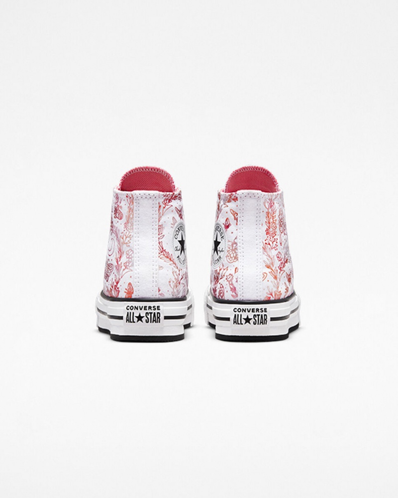 Converse Chuck Taylor All Star EVA Lift Platform Butterfly Shine Wit Roze Zwart | 350178IYX