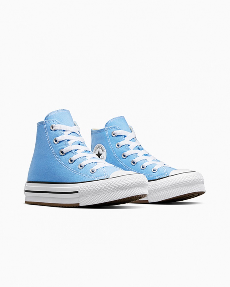 Converse Chuck Taylor All Star EVA Lift Platform Seasonal Color Blauw Wit Zwart | 483057RNP