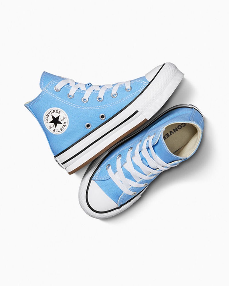 Converse Chuck Taylor All Star EVA Lift Platform Seasonal Color Blauw Wit Zwart | 483057RNP