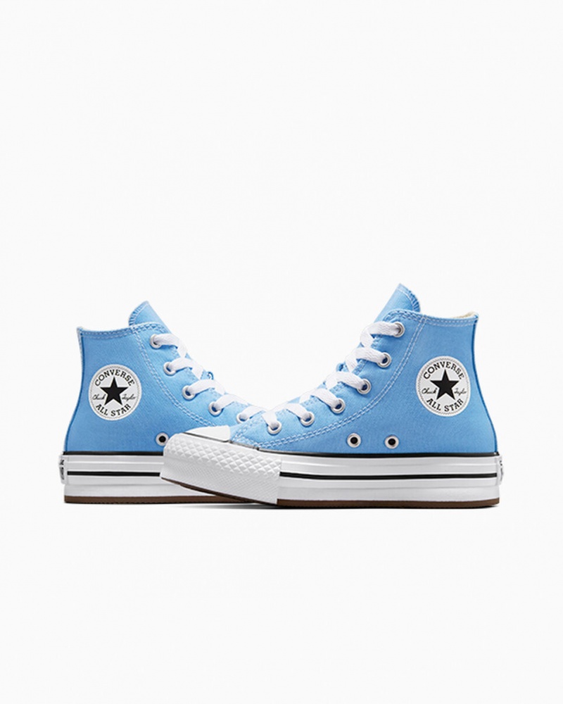 Converse Chuck Taylor All Star EVA Lift Platform Seasonal Color Blauw Wit Zwart | 483057RNP