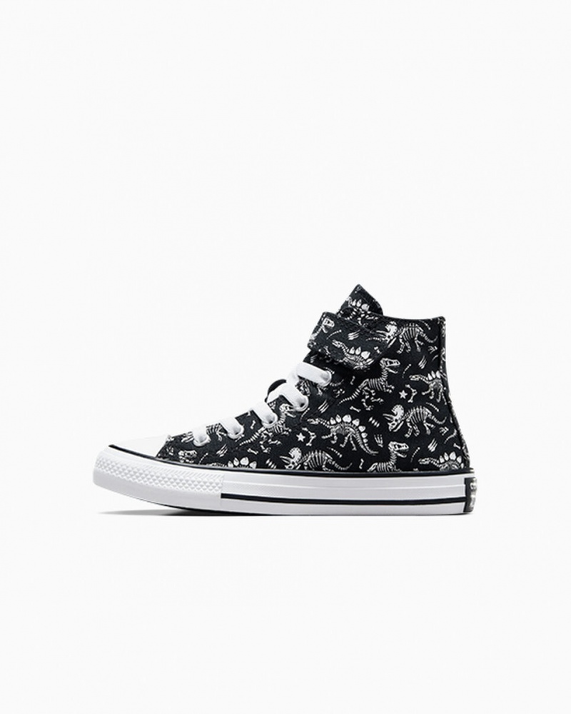 Converse Chuck Taylor All Star Easy-On Dinos Zwart Wit Wit | 751026WUH