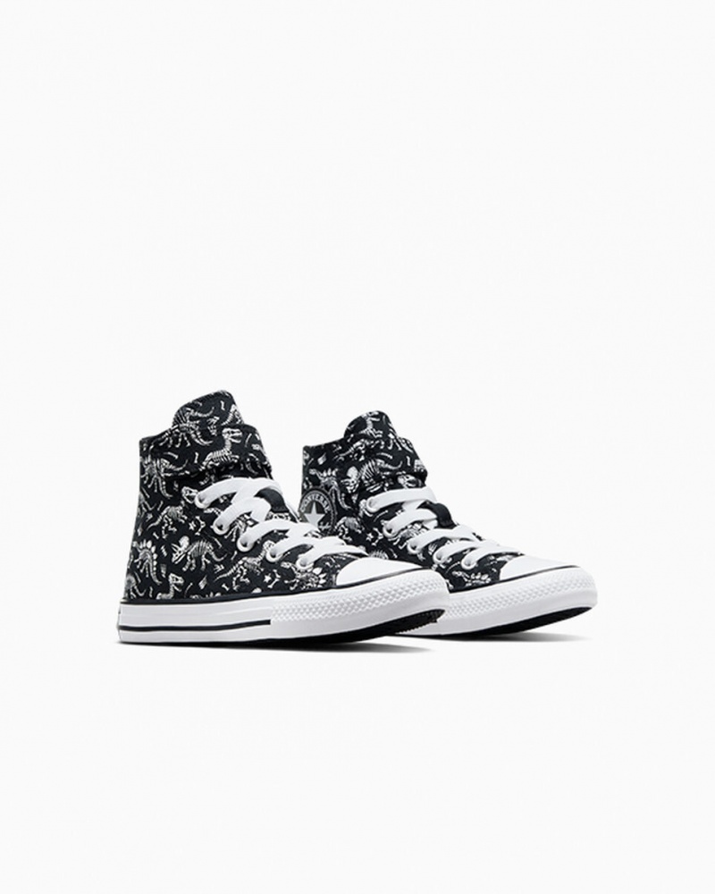 Converse Chuck Taylor All Star Easy-On Dinos Zwart Wit Wit | 751026WUH