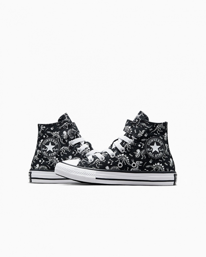 Converse Chuck Taylor All Star Easy-On Dinos Zwart Wit Wit | 751026WUH