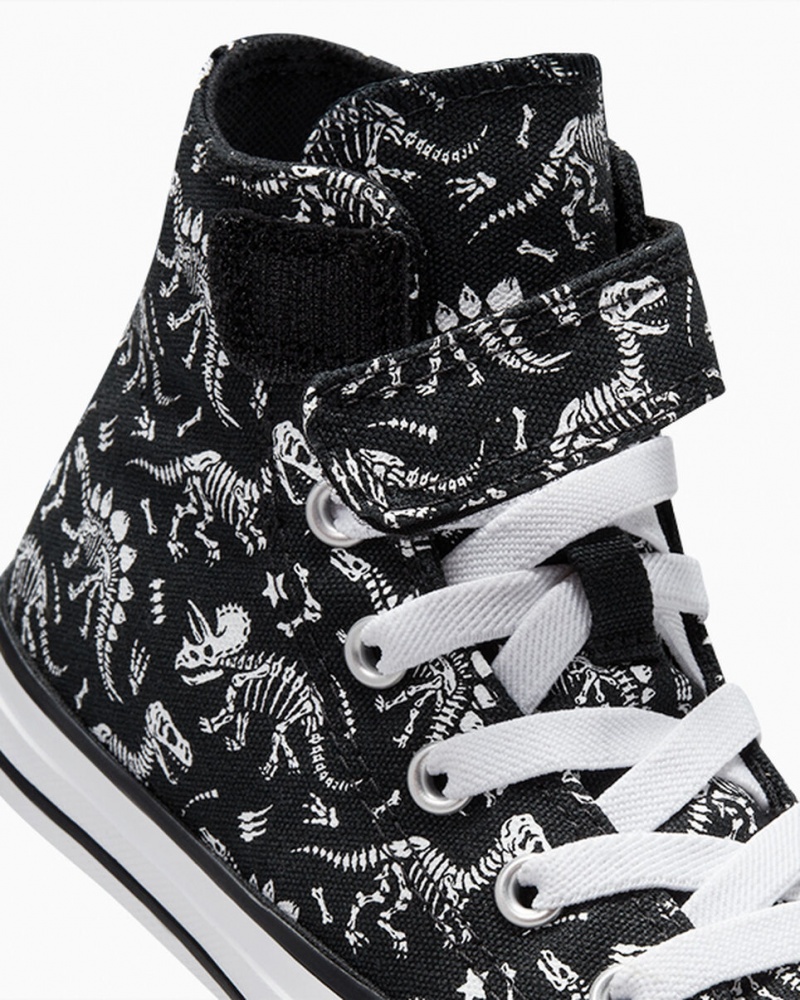 Converse Chuck Taylor All Star Easy-On Dinos Zwart Wit Wit | 751026WUH