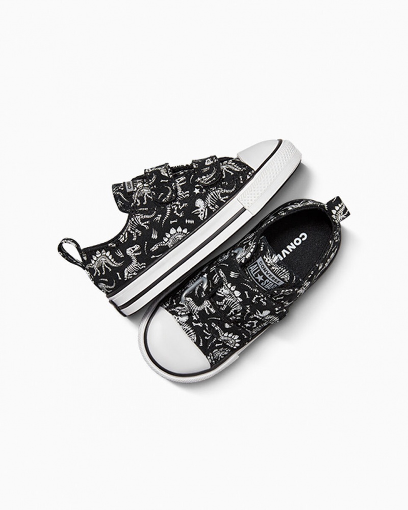 Converse Chuck Taylor All Star Easy-On Dinos Zwart Wit Wit | 620859QST