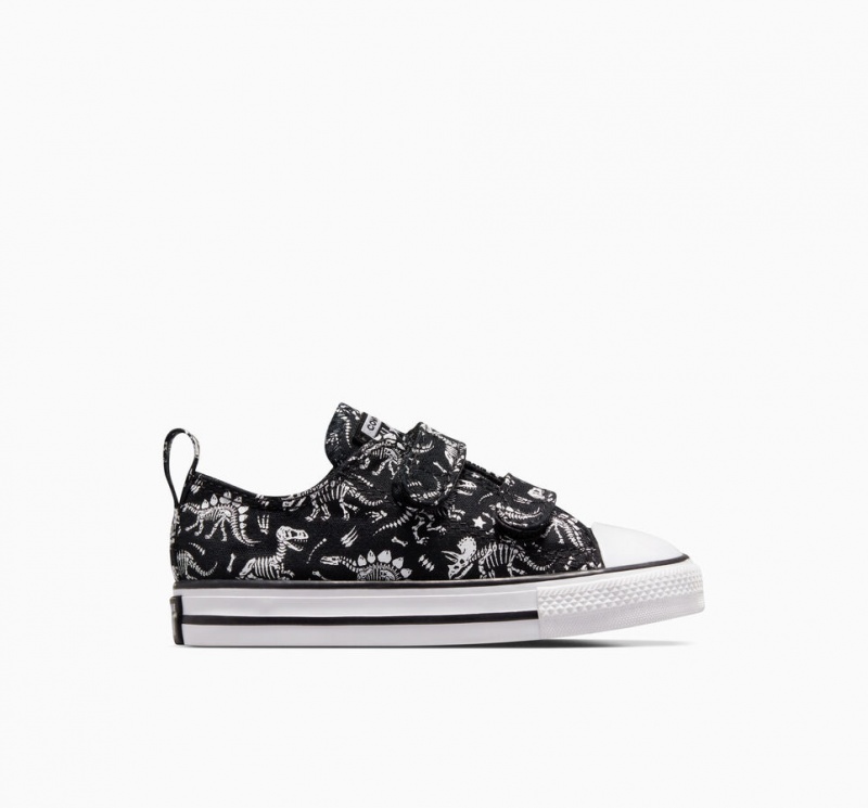 Converse Chuck Taylor All Star Easy-On Dinos Zwart Wit Wit | 326410ABT