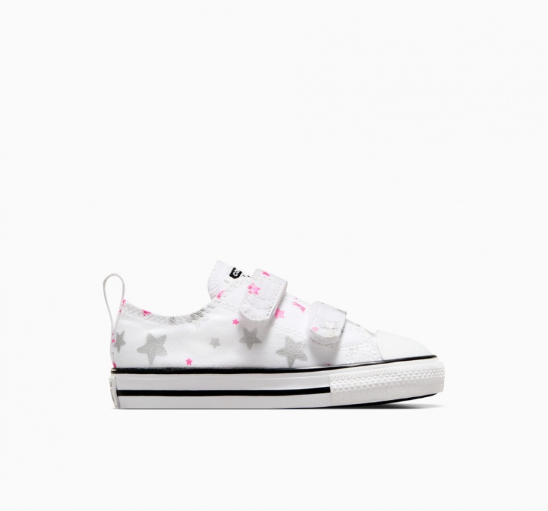 Converse Chuck Taylor All Star Easy On Sparkle Wit Roze Wit | 578620TSR