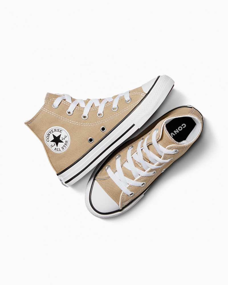 Converse Chuck Taylor All Star Excess Materials Khaki Wit Zwart | 582036CLV