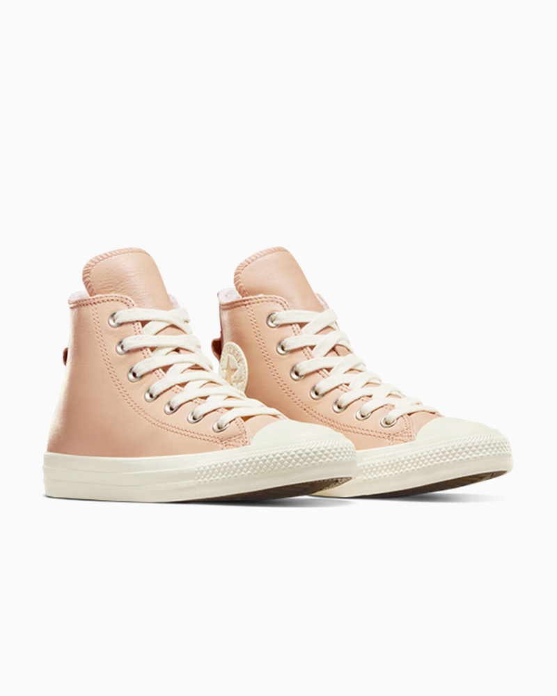 Converse Chuck Taylor All Star Leren Faux Fur Lining Epic Dune / Egret / Egret | 176853XOU