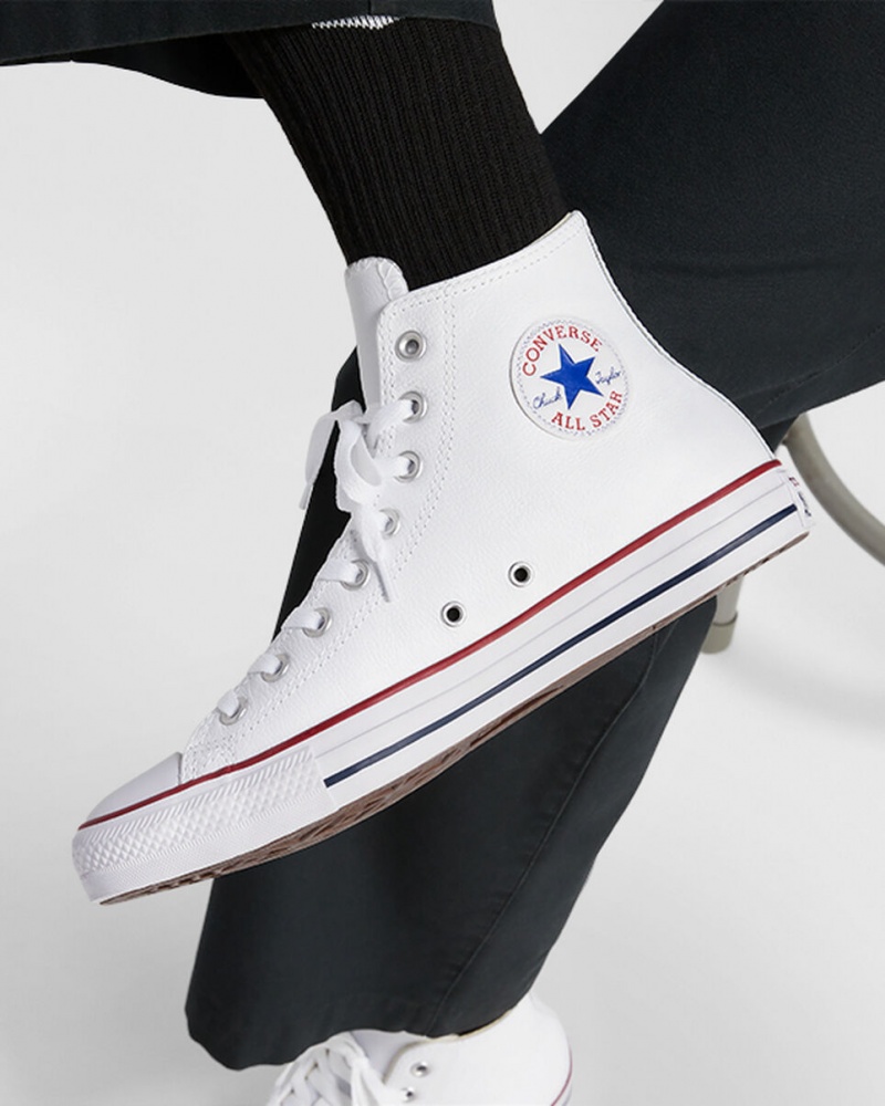 Converse Chuck Taylor All Star Leren Wit | 782561GHK