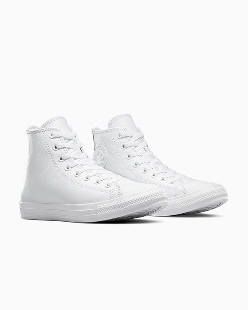 Converse Chuck Taylor All Star Leren Wit | 304875KUP