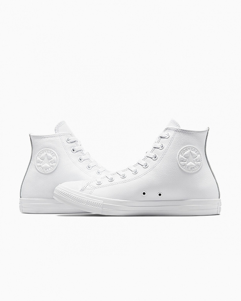 Converse Chuck Taylor All Star Leren Wit | 304875KUP