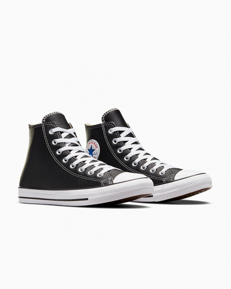 Converse Chuck Taylor All Star Leren Zwart | 146235EWD