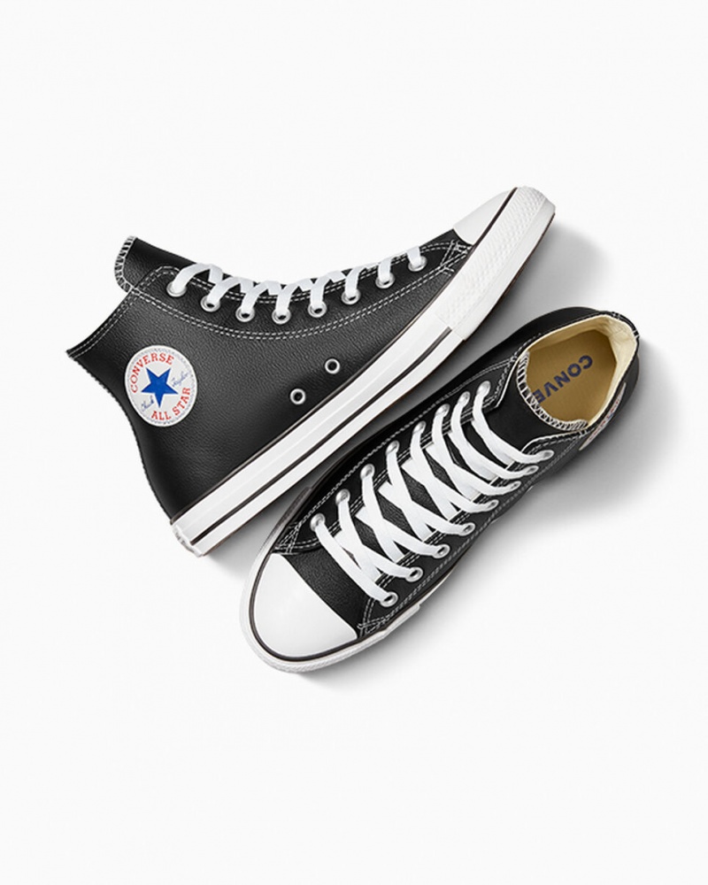 Converse Chuck Taylor All Star Leren Zwart | 146235EWD