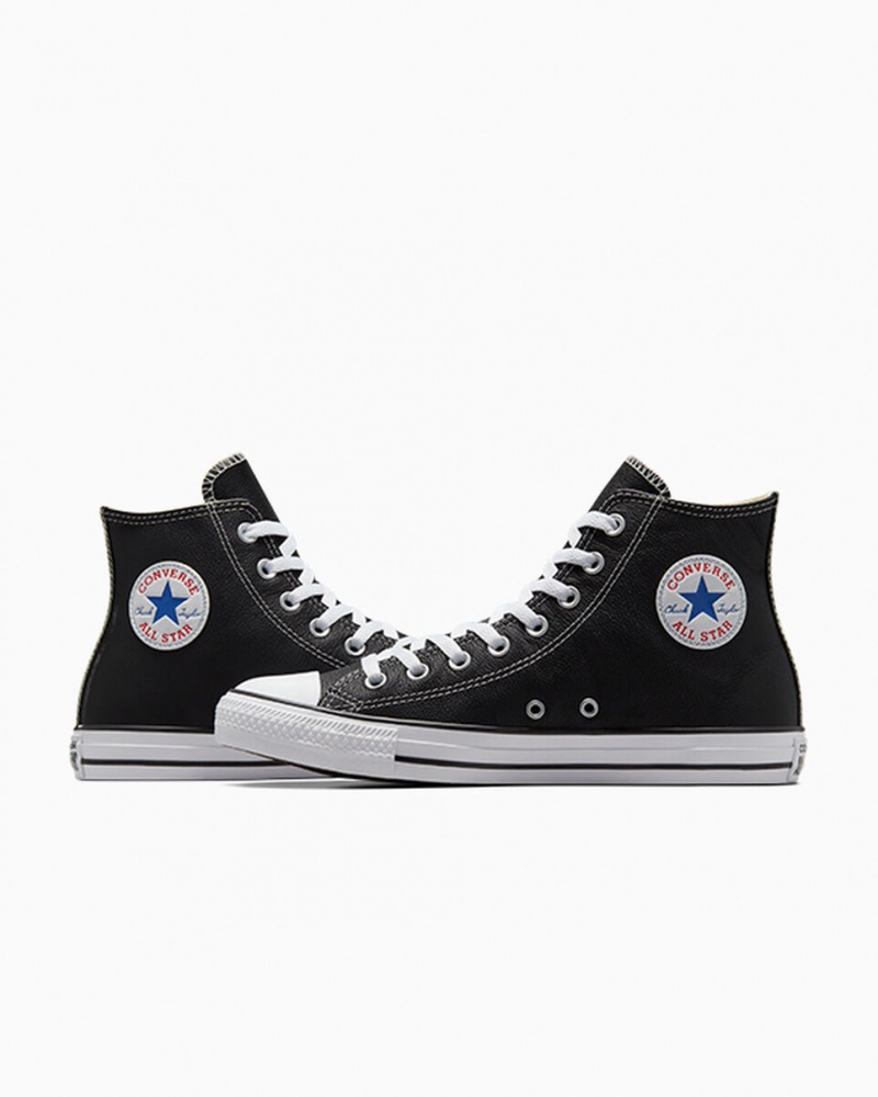 Converse Chuck Taylor All Star Leren Zwart | 146235EWD