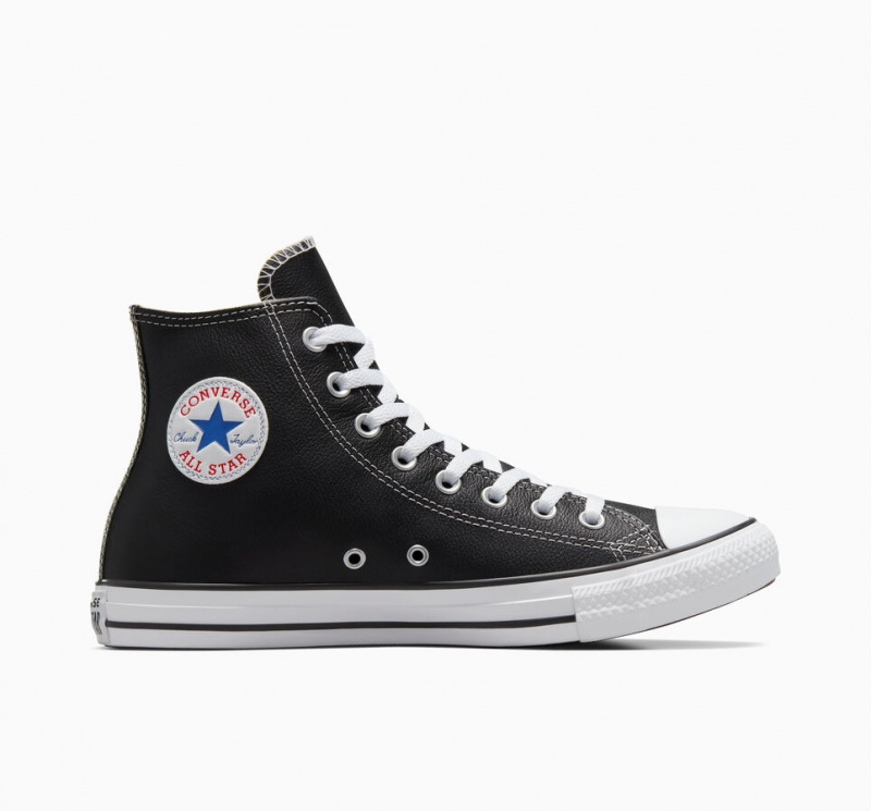 Converse Chuck Taylor All Star Leren Zwart | 146235EWD