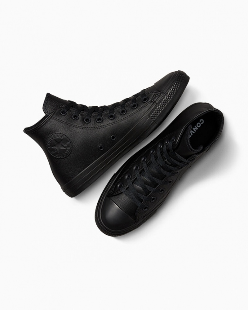 Converse Chuck Taylor All Star Leren Zwart | 723654PIM