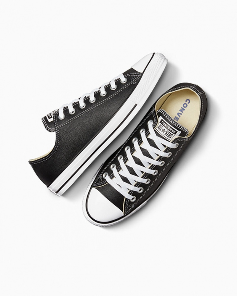 Converse Chuck Taylor All Star Leren Zwart | 620849JYN