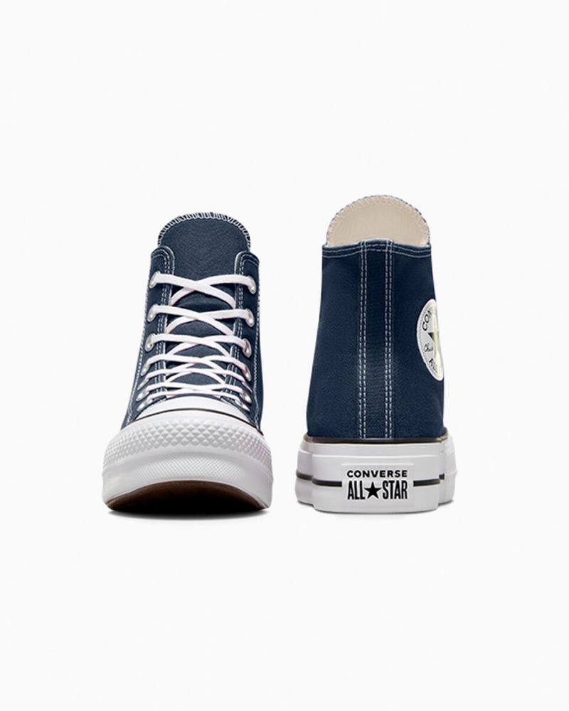 Converse Chuck Taylor All Star Lift Platform Donkerblauw Wit Zwart | 351980YVD