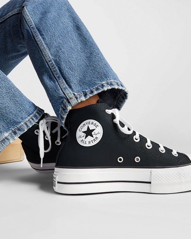 Converse Chuck Taylor All Star Lift Platform Zwart Wit Wit | 327981RVS