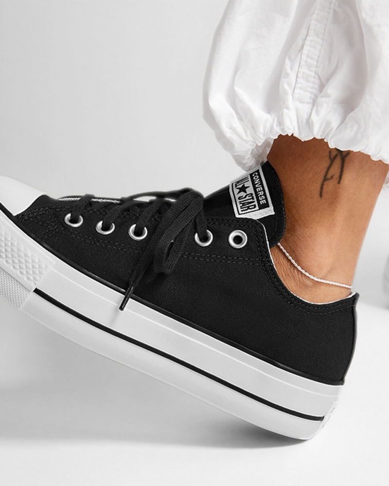 Converse Chuck Taylor All Star Lift Platform Zwart Wit Wit | 289473DLY