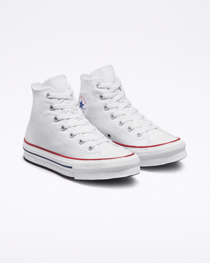 Converse Chuck Taylor All Star Lift Platform Wit Donkerblauw | 496813XJT