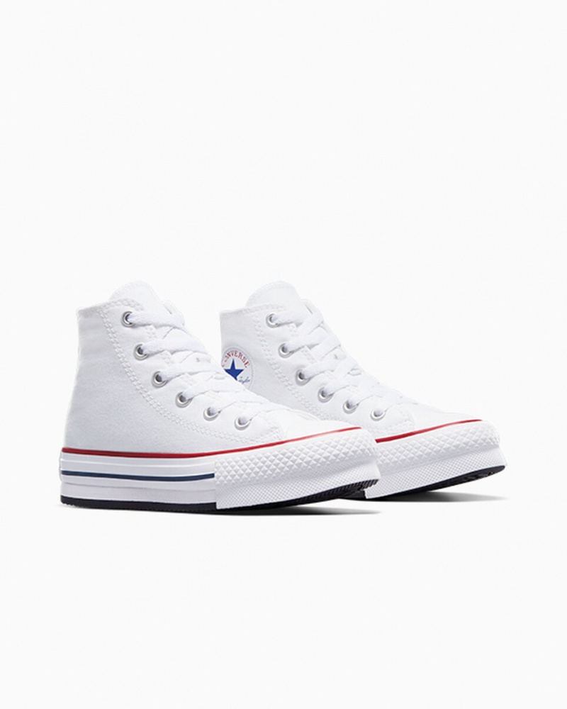 Converse Chuck Taylor All Star Lift Platform Wit Donkerblauw | 503871SZR