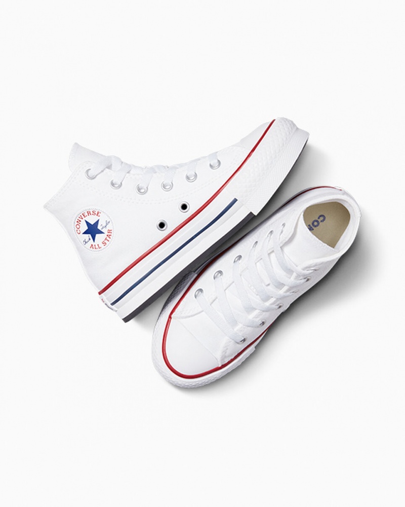 Converse Chuck Taylor All Star Lift Platform Wit Donkerblauw | 503871SZR