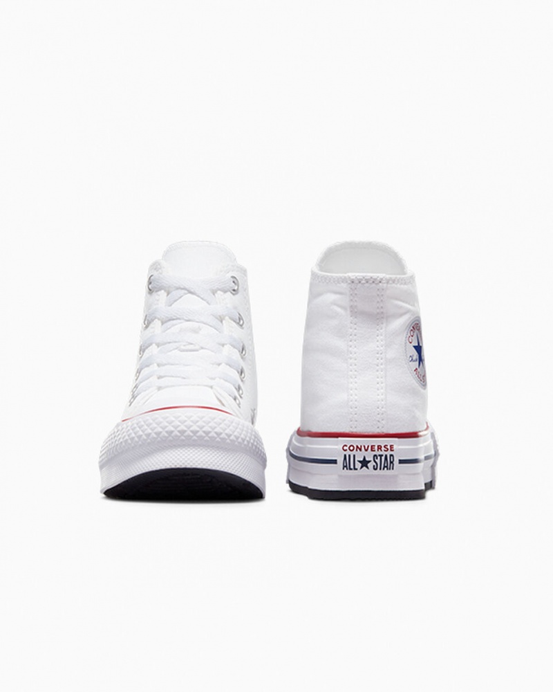 Converse Chuck Taylor All Star Lift Platform Wit Donkerblauw | 503871SZR