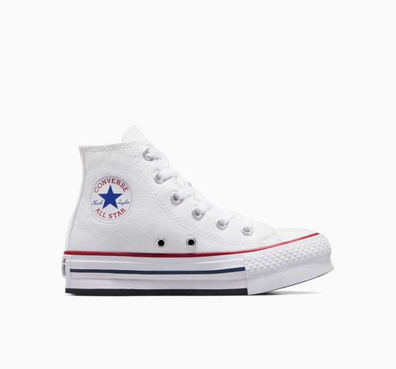 Converse Chuck Taylor All Star Lift Platform Wit Donkerblauw | 503871SZR