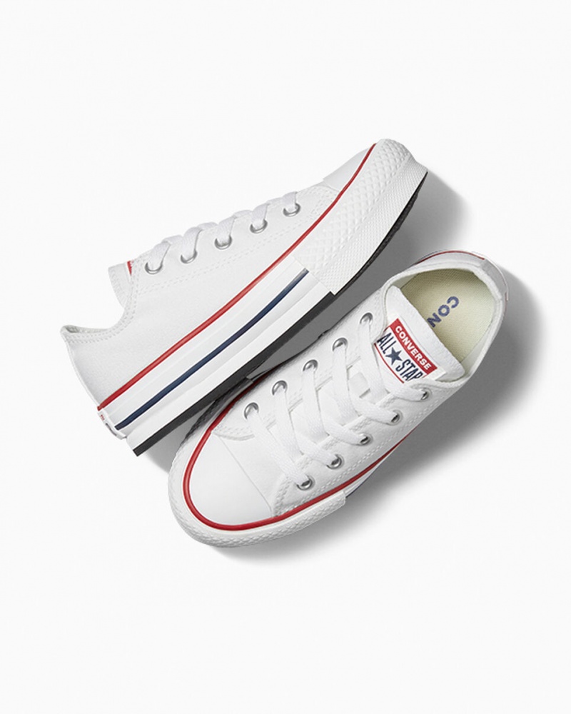 Converse Chuck Taylor All Star Lift Platform Wit Donkerblauw | 612890KYS