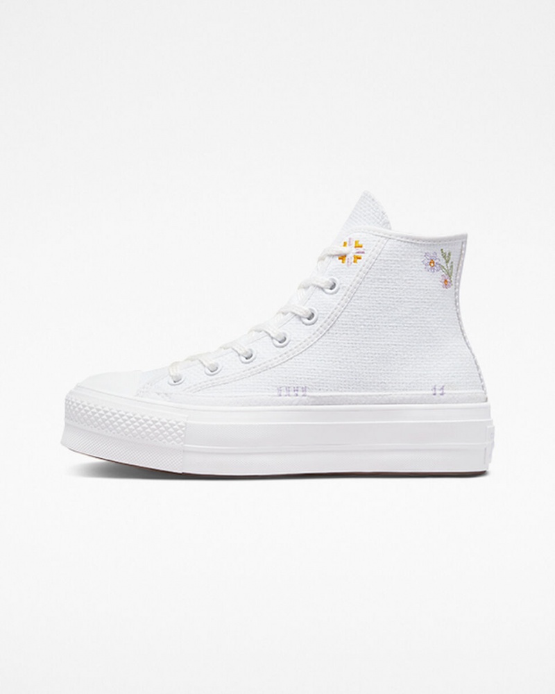 Converse Chuck Taylor All Star Lift Platform Autumn Embroidery Wit | 907158VWT